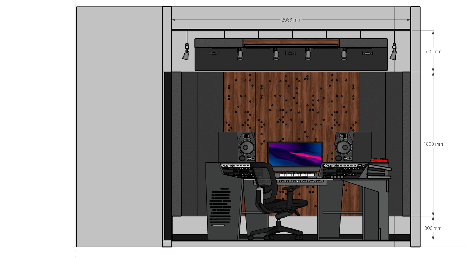 Elevacao frontal cotada